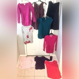 Sm 9pc Motherhood Maternity/LOFT/ Tops/Fall/Winter/Layering/Office/Casual/Bundle
